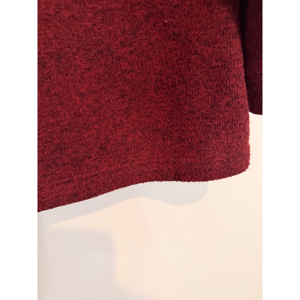 Haggar Men's 2XLT Big & Tall Burgundy Quarter Zip Sweater Fleece Pullover - Picture 4 of 10
